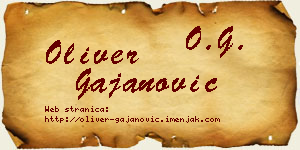 Oliver Gajanović vizit kartica